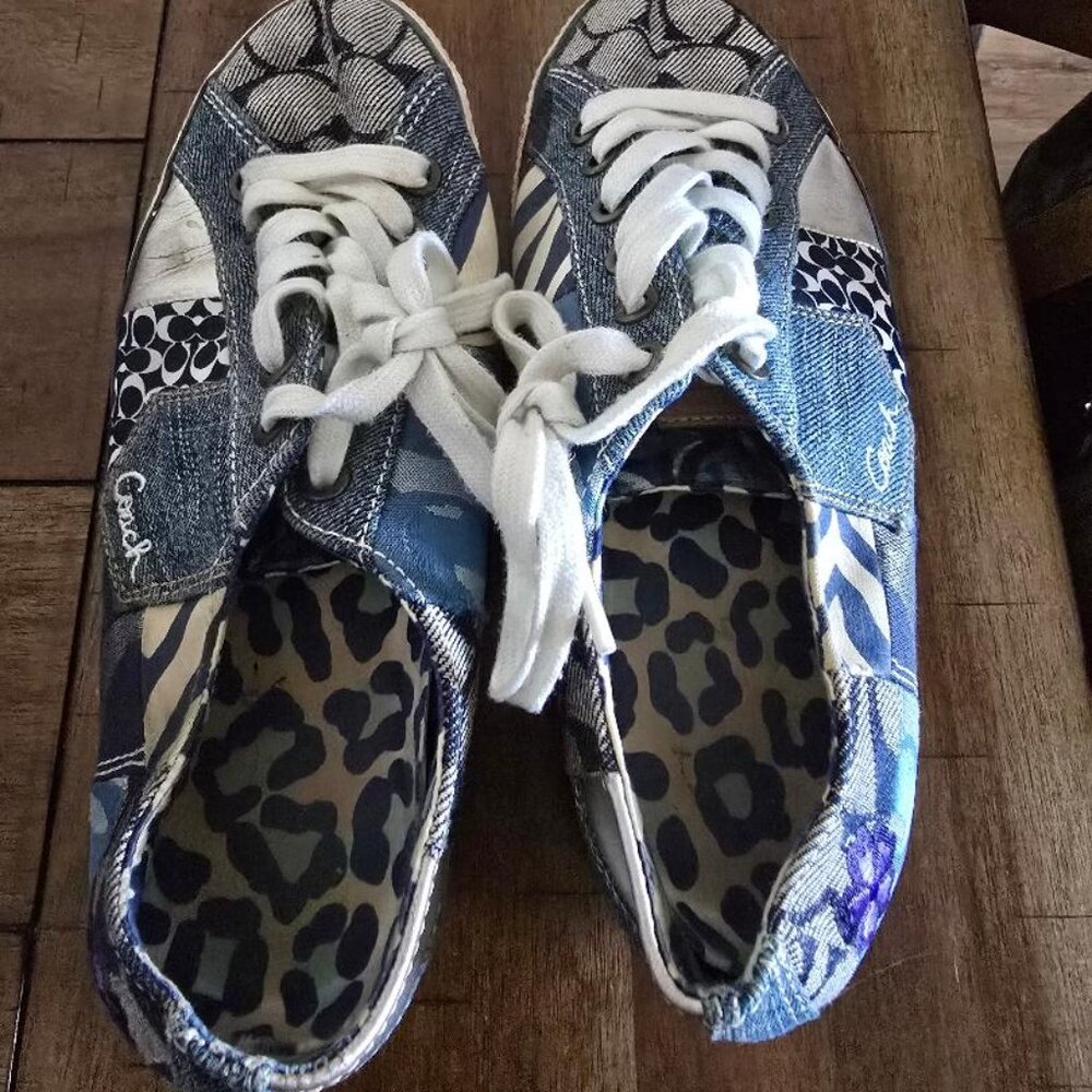 Coach Sneakers Tonya Pattern Preowned Sz 6M